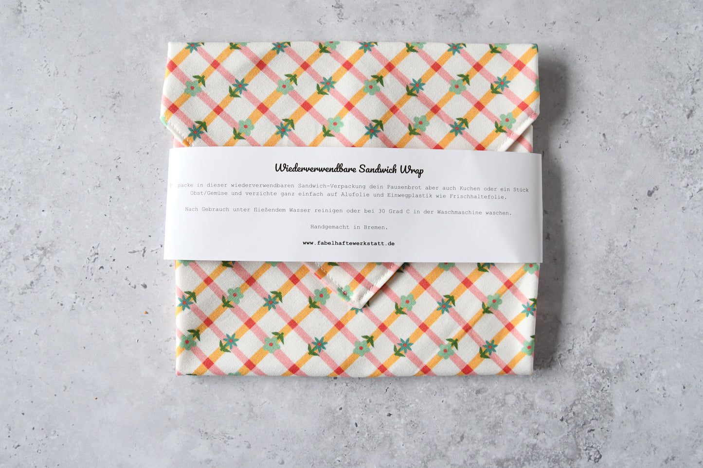 Wiederverwendbarer Sandwich Wrap - Karoline orange
