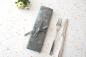 Preview: Besteckrolle "Glitter auf grau"