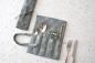Preview: Besteckrolle "Glitter auf grau"