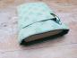 Preview: Buchtasche "Rosa Blumen auf hellblau"