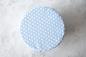 Preview: Schüsselhaube XL "Weiße Punkte auf hellblau"