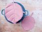 Preview: Topflappen aus Leinen (Blatt rosa)