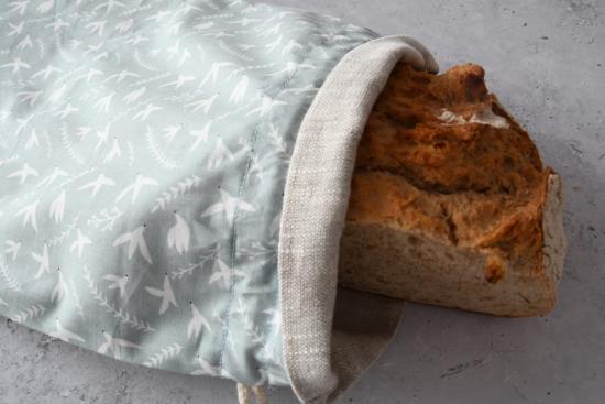 Brotbeutel, Aufbewahrung geschnittenes Brot - "Schwalben"