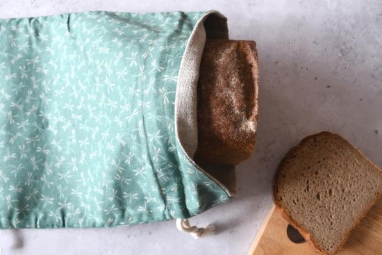 Preview: Brotbeutel, Aufbewahren von Brot - "Libellen auf mint"