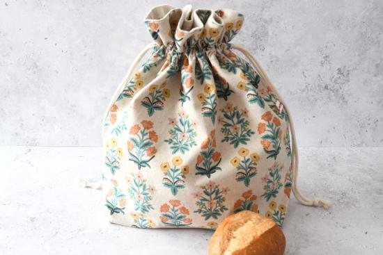 Brotbeutel, Aufbewahrung von Brot - "Elodie rot"