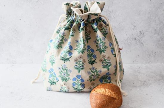 Brotbeutel, Aufbewahrung von Brot - "Elodie blau"