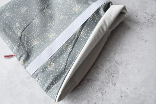 Gefrierbeutel wiederverwendbar, zero waste - "Glitter auf grau"