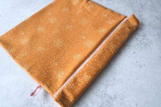 Gefrierbeutel wiederverwendbar, nachhaltig - "Glitter auf curry"