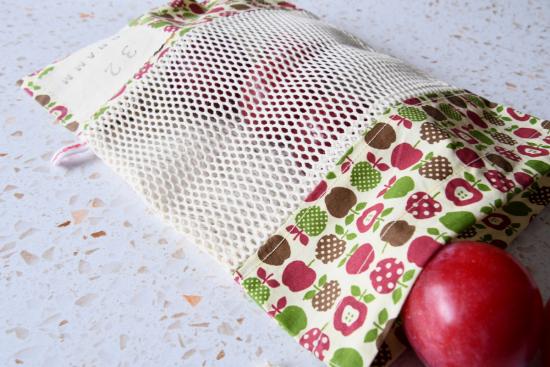 Obst- und Gemüsebeutel "Retroäpfel"