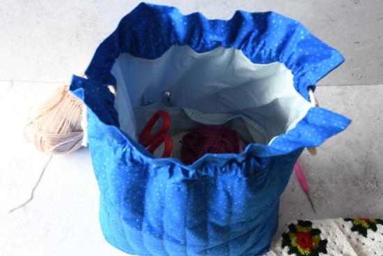 Preview: Projekttasche - "Dottie blue"