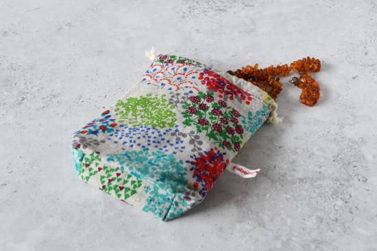 Preview: Kinchaku Beutel, Reisebeutel, nachhaltig Reisen - "Ayaka"