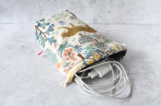 Preview: Kinchaku Beutel, Reisebeutel, nachhaltig Reisen - "Hiroko"