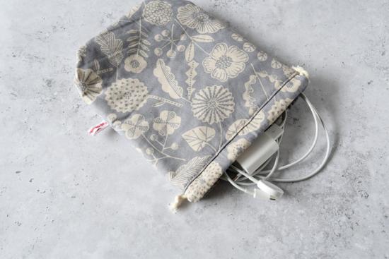 Preview: Kinchaku Beutel, Reisebeutel, nachhaltig Reisen - "Murasaki"