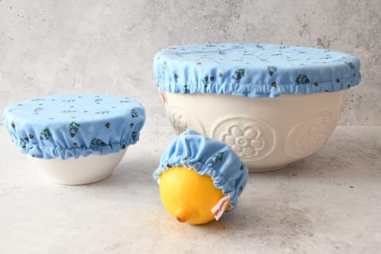 Preview: Schüsselhaube "Margarite blau"