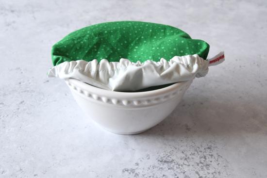 Preview: Schüsselhaube "Green dottie"