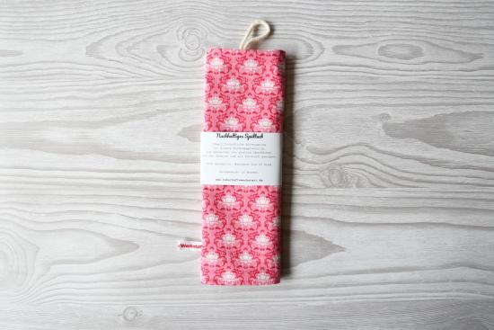 Preview: Spüllappen, Putztuch - "Tilda in rosa"