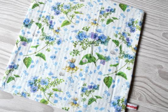 Preview: Spültuch, Putztuch - "Blaue Hortensien auf weiß"