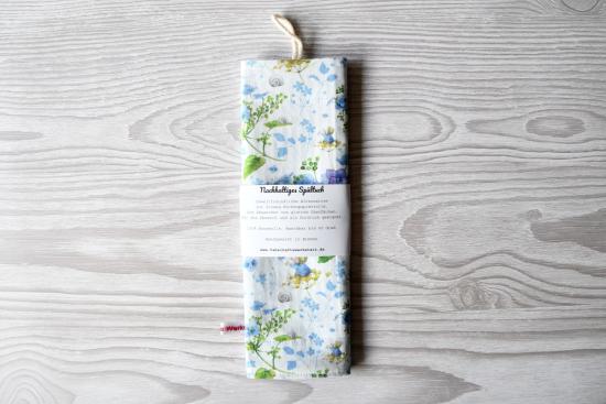 Preview: Spültuch, Putztuch - "Blaue Hortensien auf weiß"