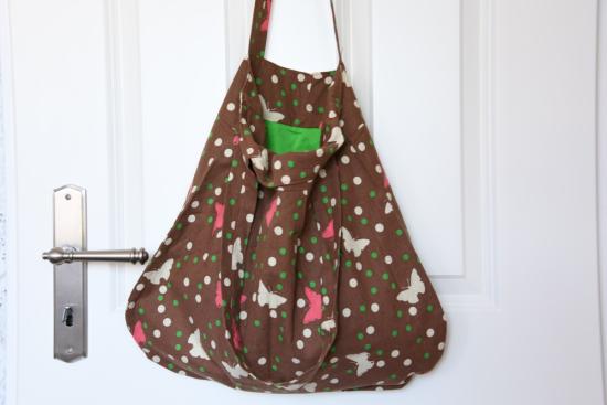 Shopper "Schmetterlinge auf braun"