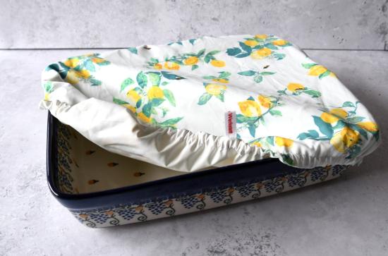 Preview: Rechteckige Abdeckhaube "Capri-Zitronen"