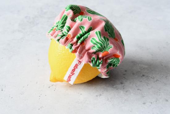 Schüsselhaube "Radieschen auf rosa"