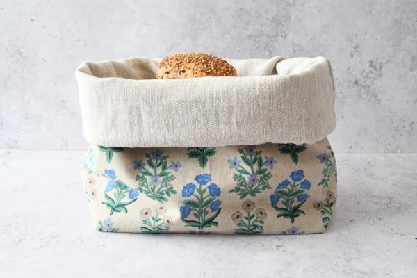 Brotbeutel, Aufbewahrung von Brot - "Elodie blau"