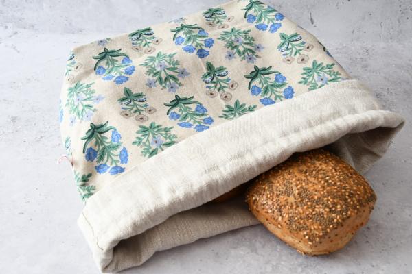 Brotbeutel, Aufbewahrung von Brot - "Elodie blau"