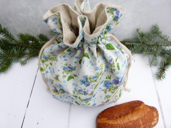 Brotbeutel, Brotkorb, Brot Aufbewahrung - "Hortensien"