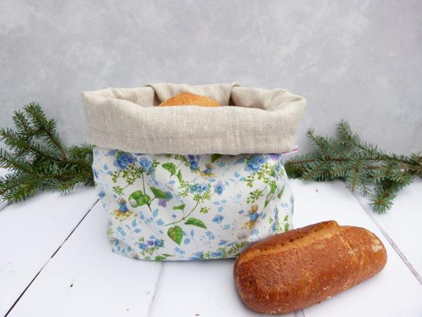 Brotbeutel, Brotkorb, Brot Aufbewahrung - "Hortensien"