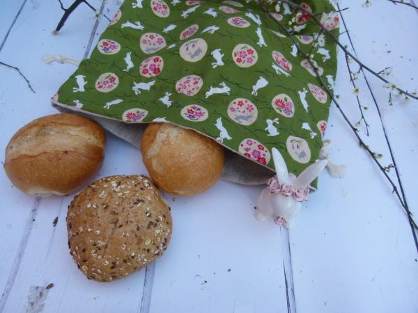 Brotbeutel, Brotkorb, Brot lange frisch halten - "Oster Special grün"