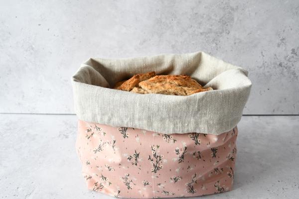 Brotbeutel, Brotkorb, frisches Brot aufbewahren - "Rosalie"