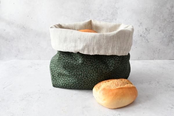 Brotbeutel, Brotkorb, Handgemacht mit Liebe - "Jade"