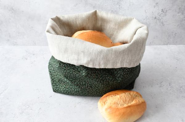 Brotbeutel, Brotkorb, Handgemacht mit Liebe - "Jade"