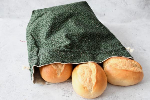 Brotbeutel, Brotkorb, Handgemacht mit Liebe - "Jade"