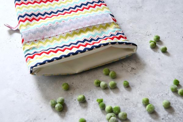 Gefrierbeutel wiederverwendbar, zero waste - "Zickzack"