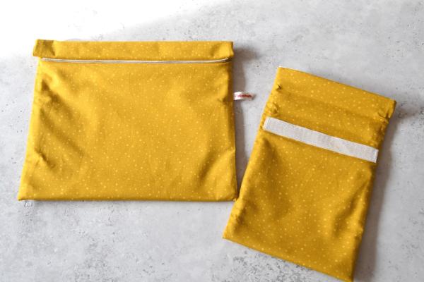 Gefrierbeutel wiederverwendbar, nachhaltig - "Yellow dottie"