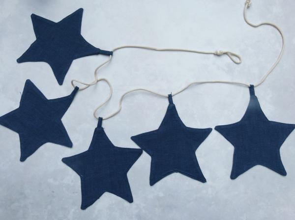 Girlande "Sterne blau"