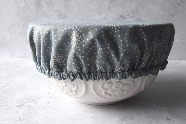 Schüsselhaube XL "Glitter auf grau"