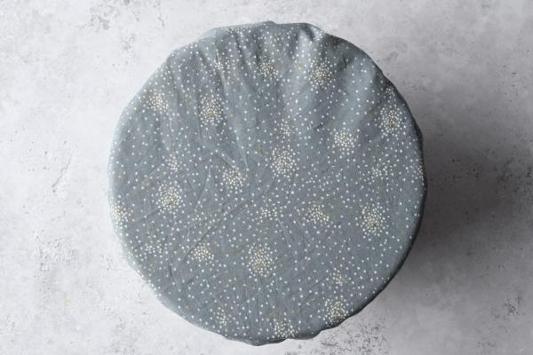 Schüsselhaube XL "Glitter auf grau"