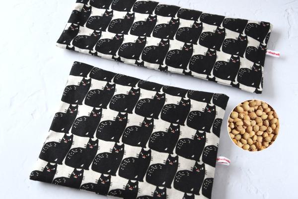 Körnerkissen, Kirschkernkissen "Schwarze Katzen"