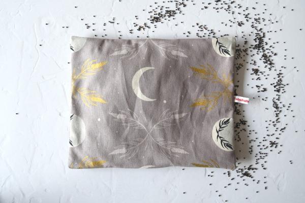 Körnerkissen, Rapssamenkissen "Erntemond auf graulila"