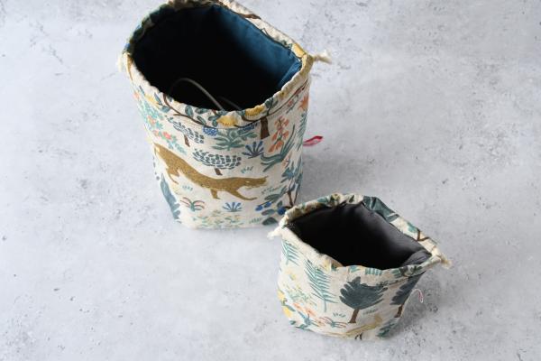 Kinchaku Beutel, Reisebeutel, nachhaltig Reisen - "Hiroko"