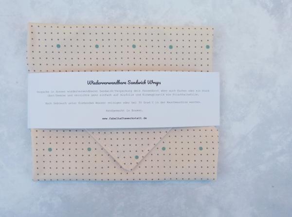 Sandwich Wrap "Kleine Punkte auf hellrosa"