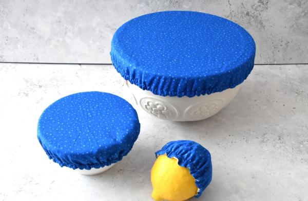 Schüsselhaube "Blue dottie"