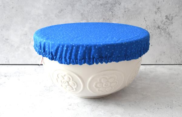 Schüsselhaube "Blue dottie"