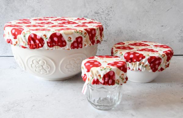 Schüsselhaube "Rote Fliegenpilze"