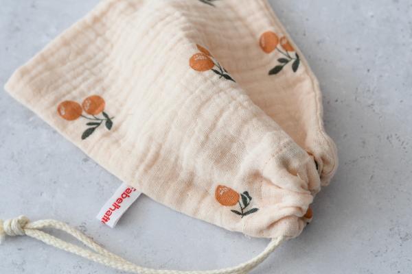 Seifensäckchen "Mandarinen auf rosa-orange"
