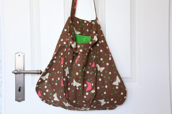 Shopper "Schmetterlinge auf braun"