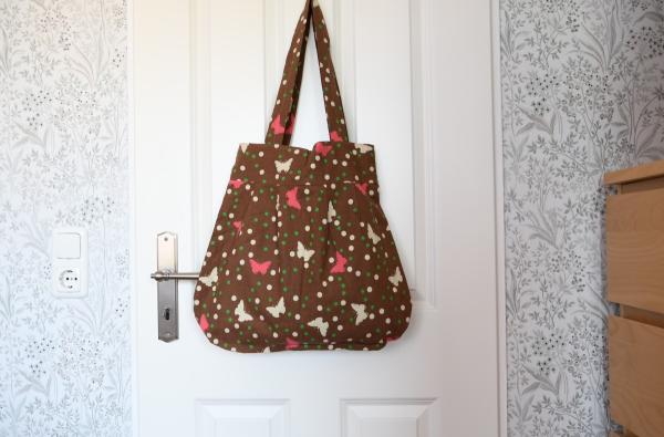 Shopper "Schmetterlinge auf braun"